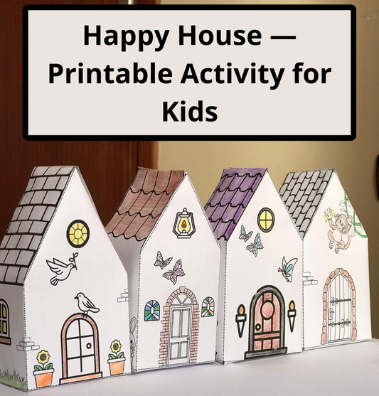 Happy House Printable Activity for Kids